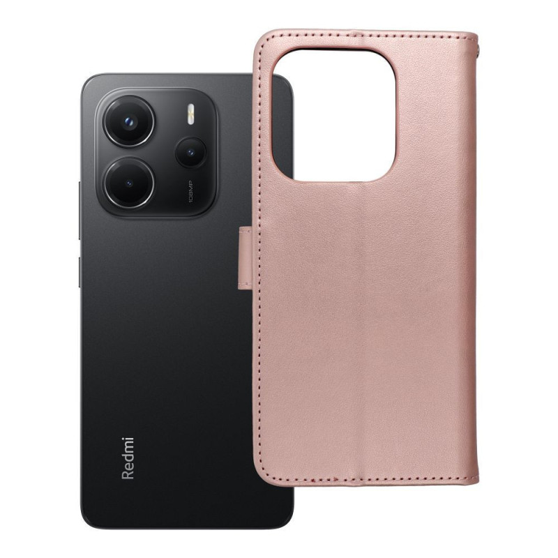 MEZZO Book case for XIAOMI Redmi Note 14 4G (GLOBAL - 164,84mm x 78,15mm x 8,16mm) dreamcatcher rose gold