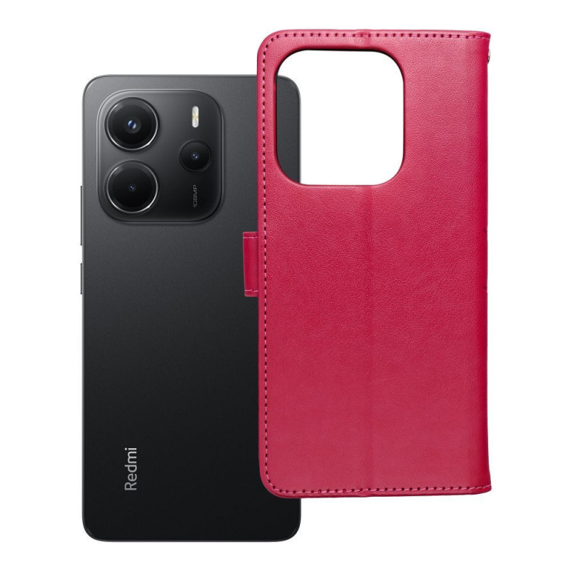 MEZZO Book case for XIAOMI Redmi Note 14 4G (GLOBAL - 164,84mm x 78,15mm x 8,16mm) mandala magenta