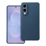 Case for Samsung S25 EDGE Silicone Mag Cover compatible with MagSafe blue