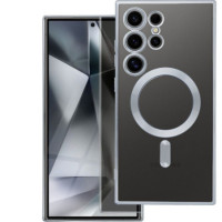 Case for Samsung S25 EDGE Electro Mag Cover compatible with MagSafe silver
