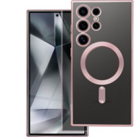 Case for Samsung S25 EDGE Electro Mag Cover compatible with MagSafe rose-gold