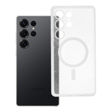 Case for Samsung S25 ULTRA Clear Mag Cover (STR) compatible with MagSafe transparent glitter