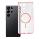 Case for Samsung S25 ULTRA Clear Mag Cover (STR) compatible with MagSafe pink glitter