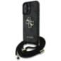 GUESS case for IPHONE 16 GUHCP16SP4GMGCRK (CBDY PU 4G Big Logo W/Cord Strap) black