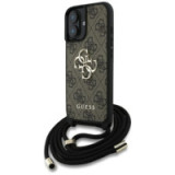 GUESS case for IPHONE 16 GUHCP16SP4GMGCRW (CBDY PU 4G Big Logo W/Cord Strap) brown