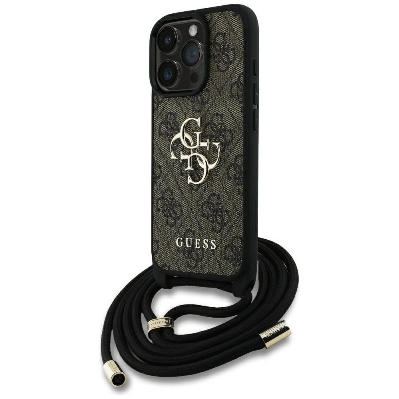 GUESS case for IPHONE 16 Pro Max GUHCP16XP4GMGCRW (CBDY PU 4G Big Logo W/Cord Strap) brown GUESS case for IPHONE 16 Pro Max GUHCP16XP4GMGCRW (CBDY PU 4G Big Logo W/Cord Strap) brown
