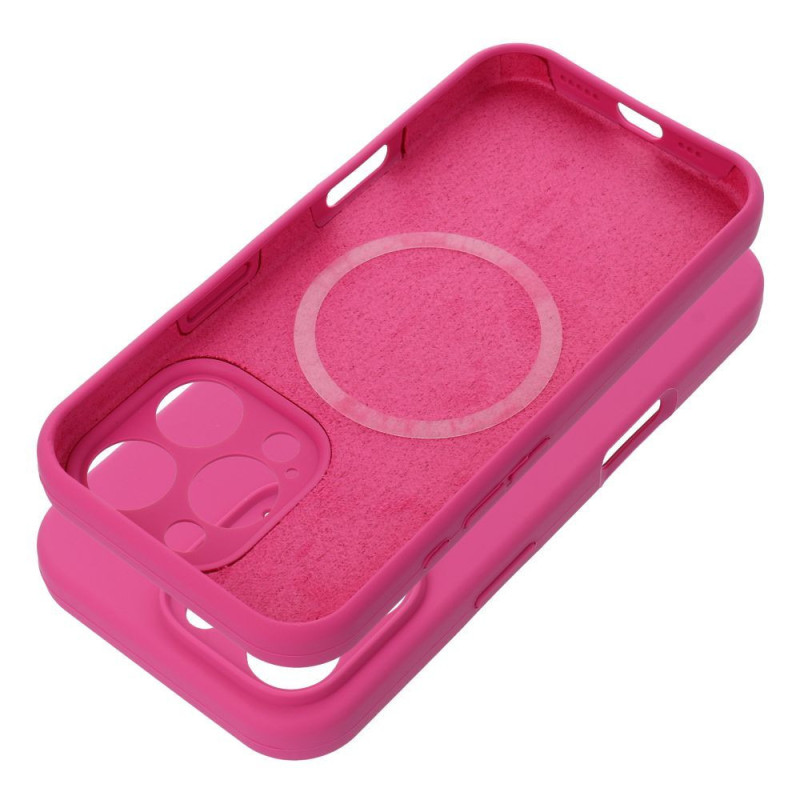 Case for iPhone 15 PRO Silicone 2mm compatible with MagSafe pink