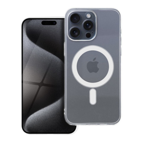 Case for iPhone 15 PRO MAX Clear Case 2 mm Mag Cover compatible with MagSafe (camera protection) transparent