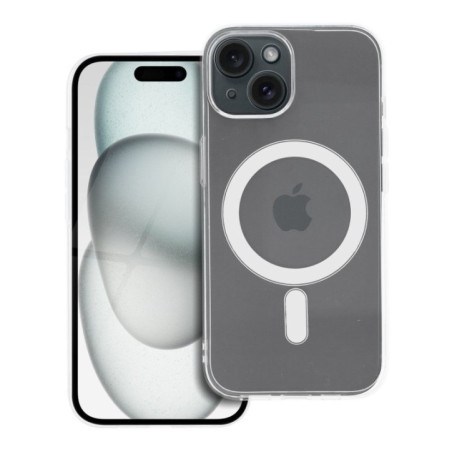 Case for iPhone 15 Clear Case 2 mm Mag Cover compatible with MagSafe (camera protection) transparent