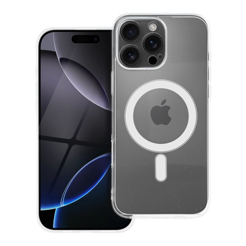 Case for iPhone 16 PRO MAX Clear Case 2 mm Mag Cover compatible with MagSafe (camera protection) transparent