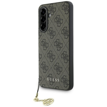 GUESS case for SAMSUNG A56 GUHCSA56GF4GBR (PU 4G Charm) brown