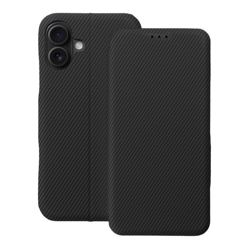 Flip case for iPhone 16 PLUS Folio Side Magnet black