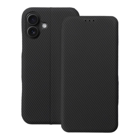 Flip case for iPhone 16 PLUS Folio Side Magnet black