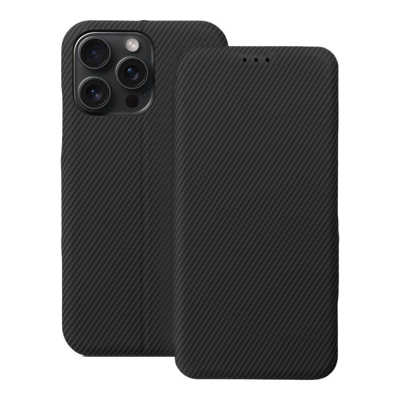 Flip case for iPhone 15 PRO MAX Folio Side Magnet black
