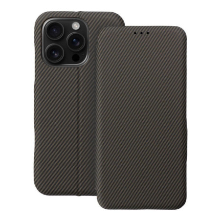 Flip case for iPhone 16 PRO Folio Side Magnet brown