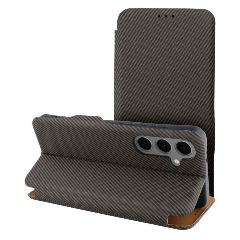 Flip case for Samsung S25 PLUS Folio Side Magnet brown