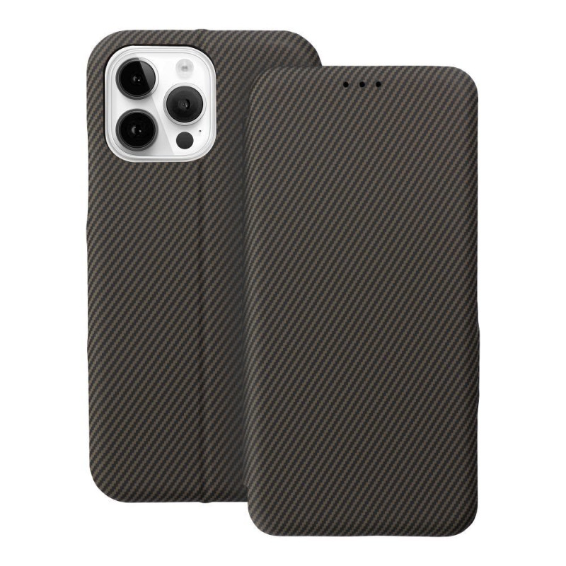 Flip case for iPhone 14 PRO MAX Folio Side Magnet brown
