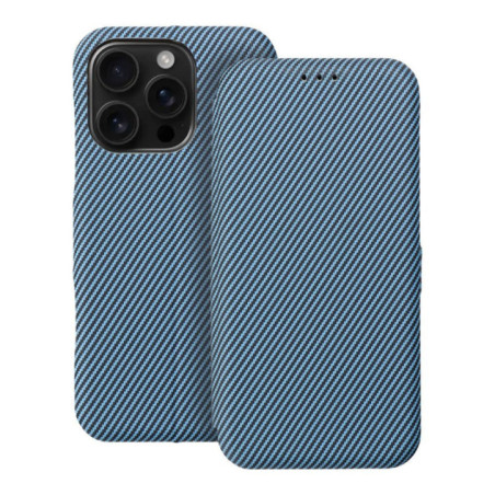 Flip case for iPhone 16 PRO Folio Side Magnet blue