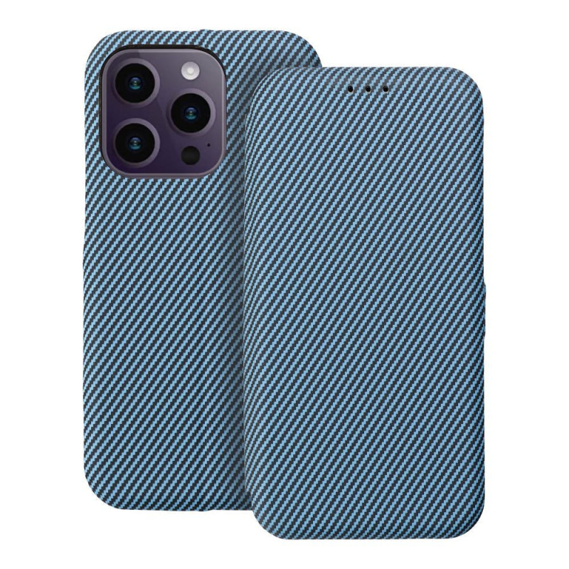 Flip case for iPhone 14 PRO Folio Side Magnet blue