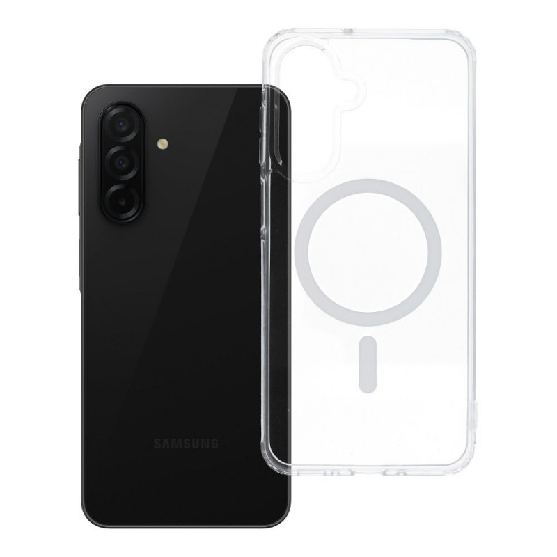 Case for Samsung A26 Drop Glue Colorful Ring Mag Cover compatible with MagSafe white