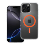 Case for iPhone 16 PRO MAX Drop Glue Colorful Ring Mag Cover compatible with MagSafe orange