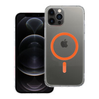 Case for iPhone 12 PRO MAX Drop Glue Colorful Ring Mag Cover compatible with MagSafe orange