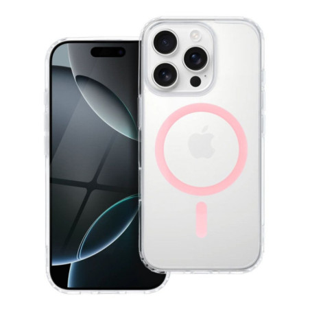Case for iPhone 11 PRO MAX Drop Glue Colorful Ring Mag Cover compatible with MagSafe pink
