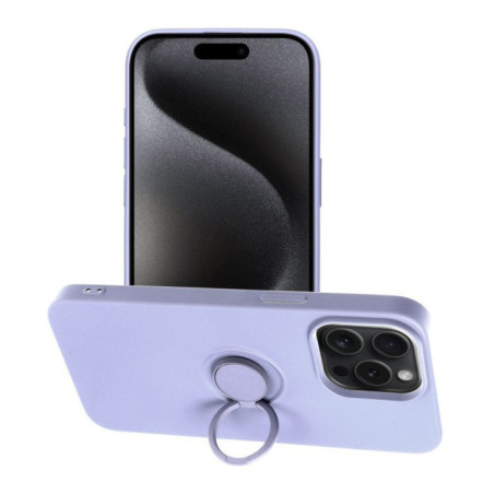 Case for iPhone 15 PRO MAX Silicone Ring purple