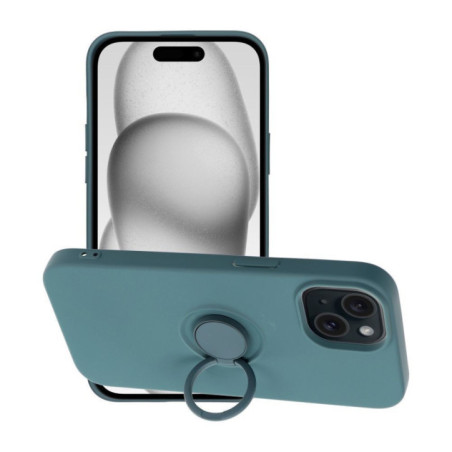 Case for iPhone 15 Silicone Ring green