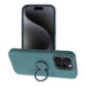 Case for iPhone 15 PRO Silicone Ring green