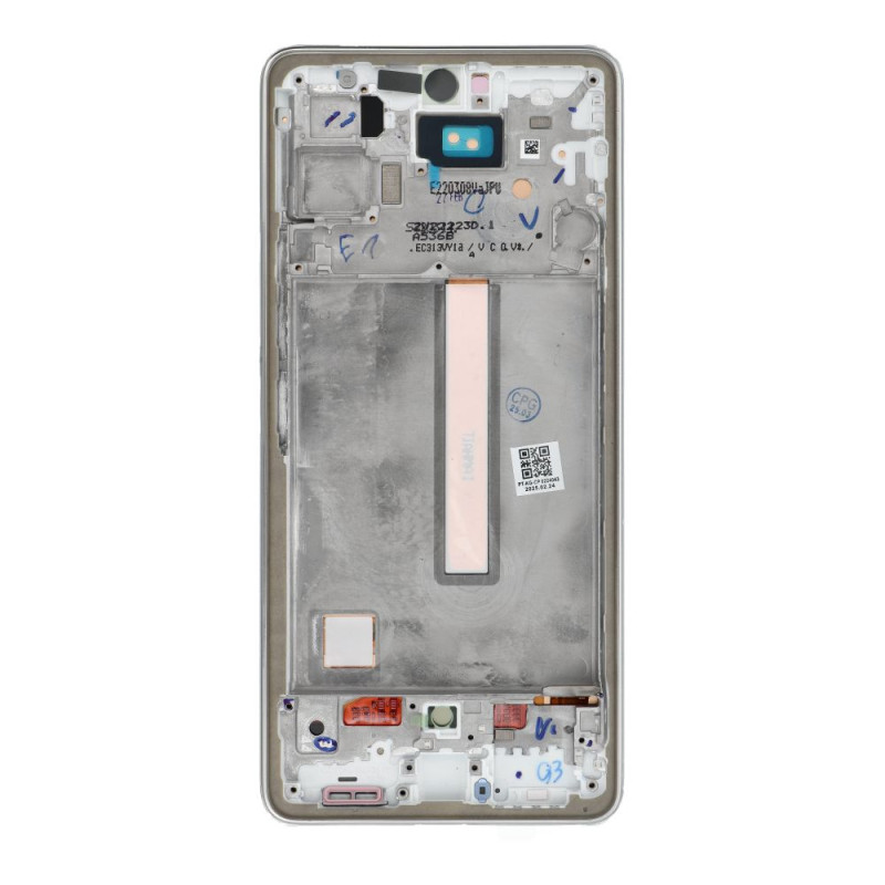 LCD Display for SAMSUNG A53 A536 HARD OLED with frame silver