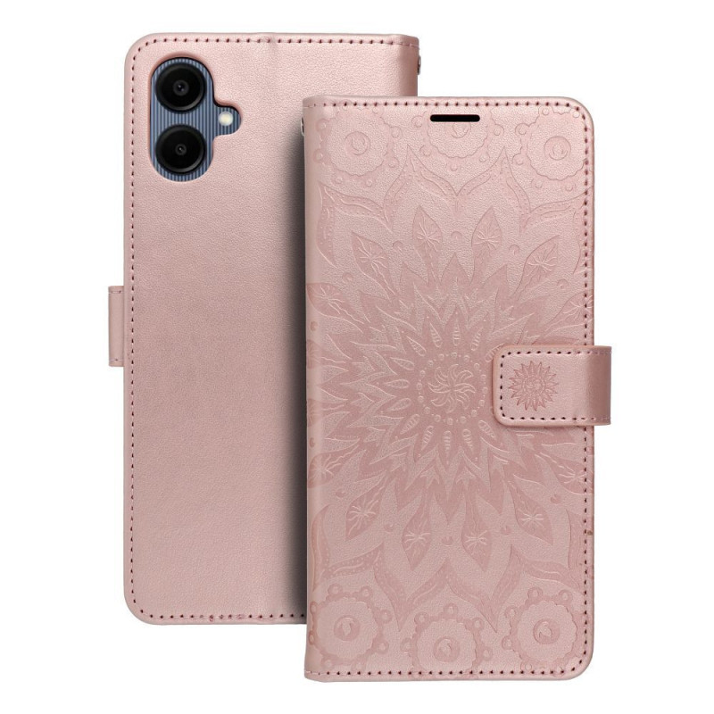 MEZZO Book case for SAMSUNG A06 mandala rose gold