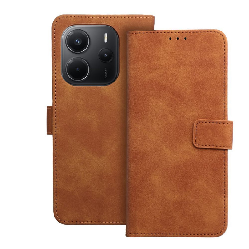 Flip case for Xiaomi Redmi NOTE 14 4G (GLOBAL - 164,84mm x 78,15mm x 8,16mm) Tender Book brown