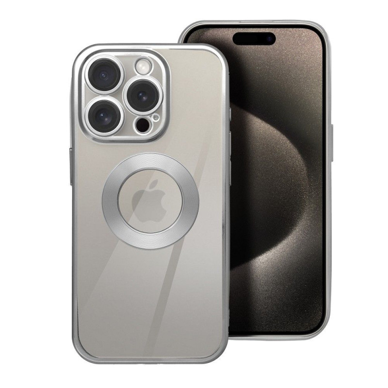 Case for iPhone 17 Pro / 18 Pro (low camera edge) Glam silver Case for iPhone 17 Pro / 18 Pro (low camera edge) Glam silver