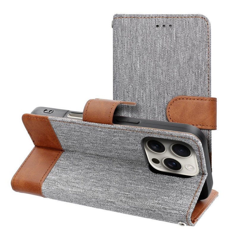 Flip case for iPhone 17 PRO MAX Jeans Book gray