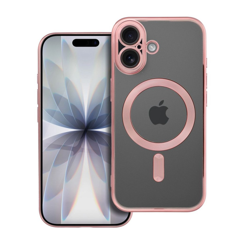 Case for iPhone 17 Electro Mag Cover compatible with MagSafe gold-rose