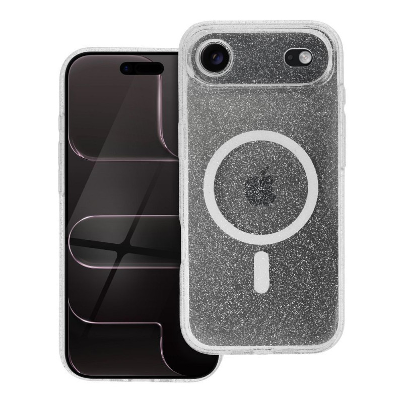 Case for iPhone 17 AIR Clear Mag Cover (STR / CAMERA PROTECTION) compatible with MagSafe transparent glitter