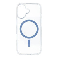 Case for iPhone 17 Drop Glue Colorful Ring Mag Cover compatible with MagSafe light blue