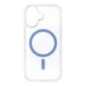 Case for iPhone 17 Drop Glue Colorful Ring Mag Cover compatible with MagSafe light blue