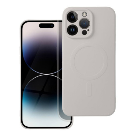 Case for iPhone 17 PRO Silicone Mag Cover compatible with MagSafe titanium