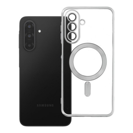 Case for Samsung A17 Electro Mag Cover compatible with MagSafe silver