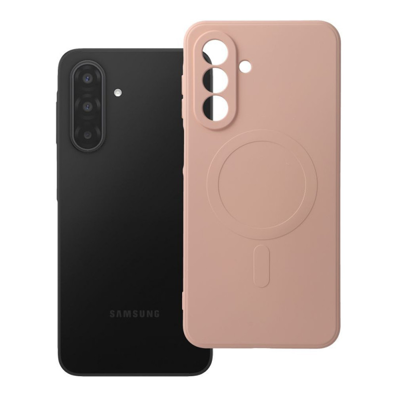 Case for Samsung A17 Silicone Mag Cover compatible with MagSafe pink