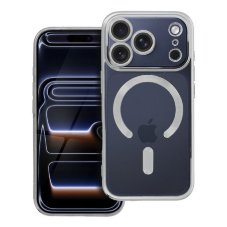 Case for iPhone 17 PRO Electro Mag Cover compatible with MagSafe silver