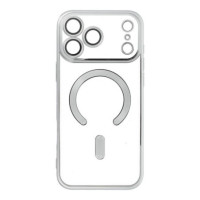 Case for iPhone 17 PRO MAX Electro Mag Cover compatible with MagSafe silver