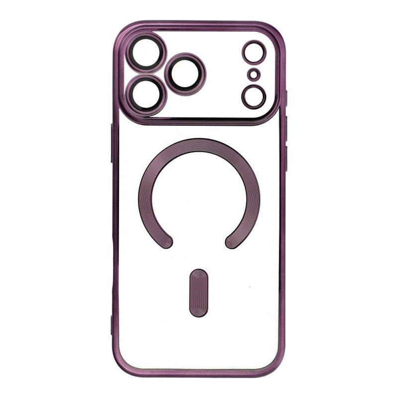 Case for iPhone 17 PRO MAX Electro Mag Cover compatible with MagSafe purple