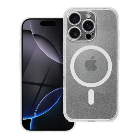 Case for iPhone 17 PRO MAX Clear Mag Cover (STR / CAMERA PROTECTION) compatible with MagSafe transparent glitter