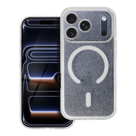 Case for iPhone 17 PRO Clear Mag Cover (STR / CAMERA PROTECTION) compatible with MagSafe transparent glitter