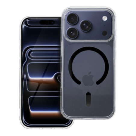 Case for iPhone 17 PRO Drop Glue Colorful Ring Mag Cover compatible with MagSafe black