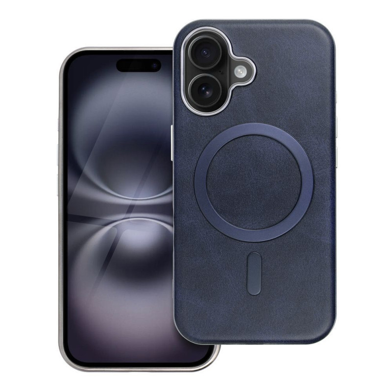 Case for iPhone 11 Gentleman Mag Cover compatible with MagSafe navy blue