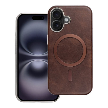Case for iPhone 16 PRO Gentleman Mag Cover compatible with MagSafe brown